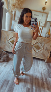 Stitch and CO Luxe Heather Grey Joogers