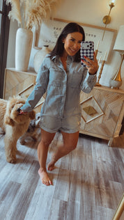 Stitch and CO Light Denim Chic Romper