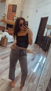 Yelete Black Seamless Textured Crop Tank