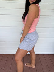 Heaven Soft Pink Cut Off Tank