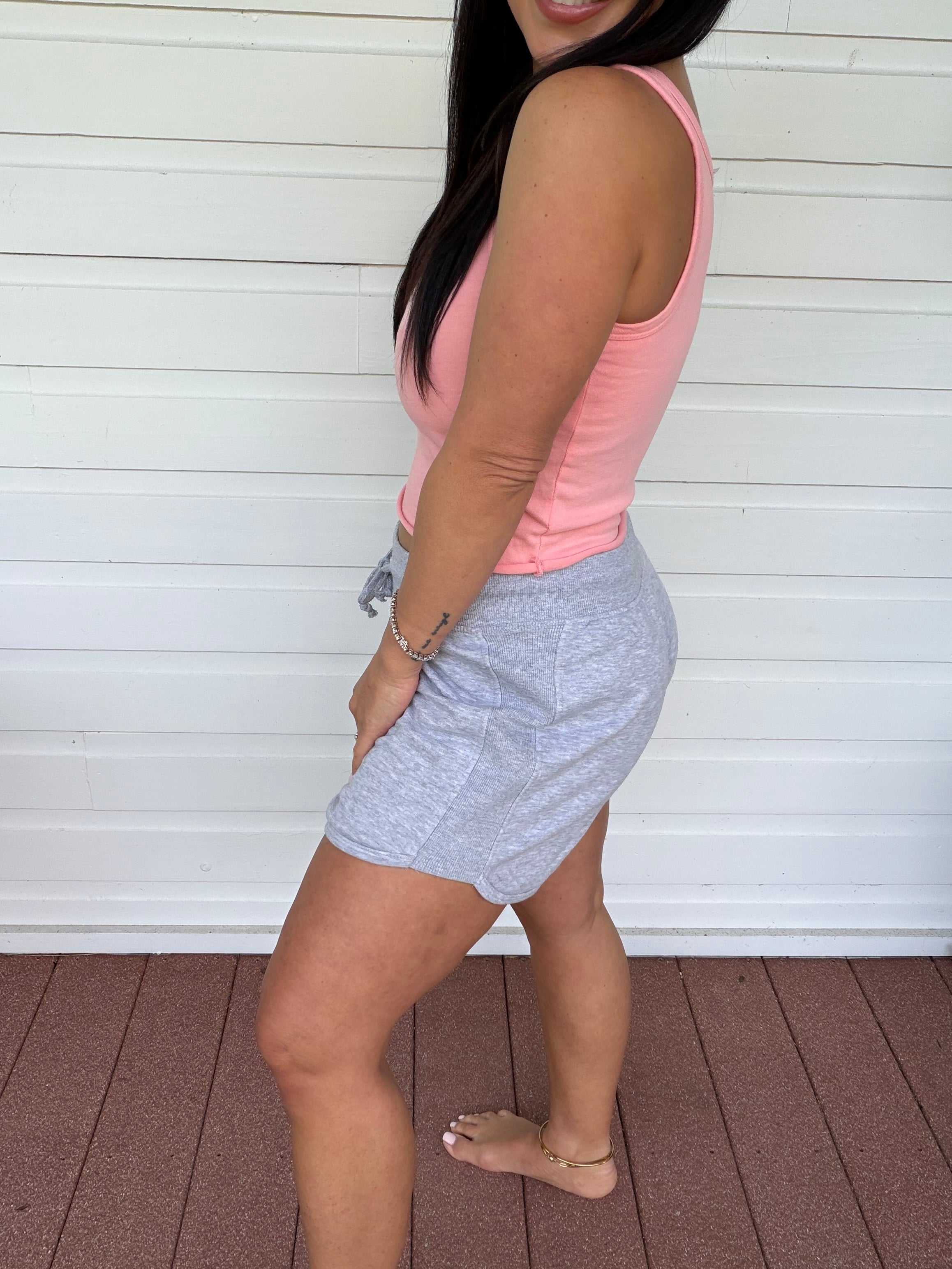 Heaven Soft Pink Cut Off Tank