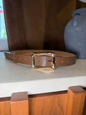 Chic Brown and Gold Belt Buckle