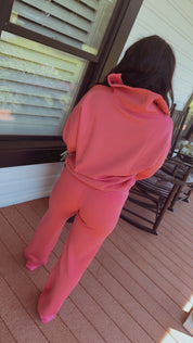 Rae Mode Heaven Soft Lightweight Pink  Quarter  Zip Pull Over