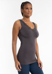 Lace Trim V Neck Tank (DW)