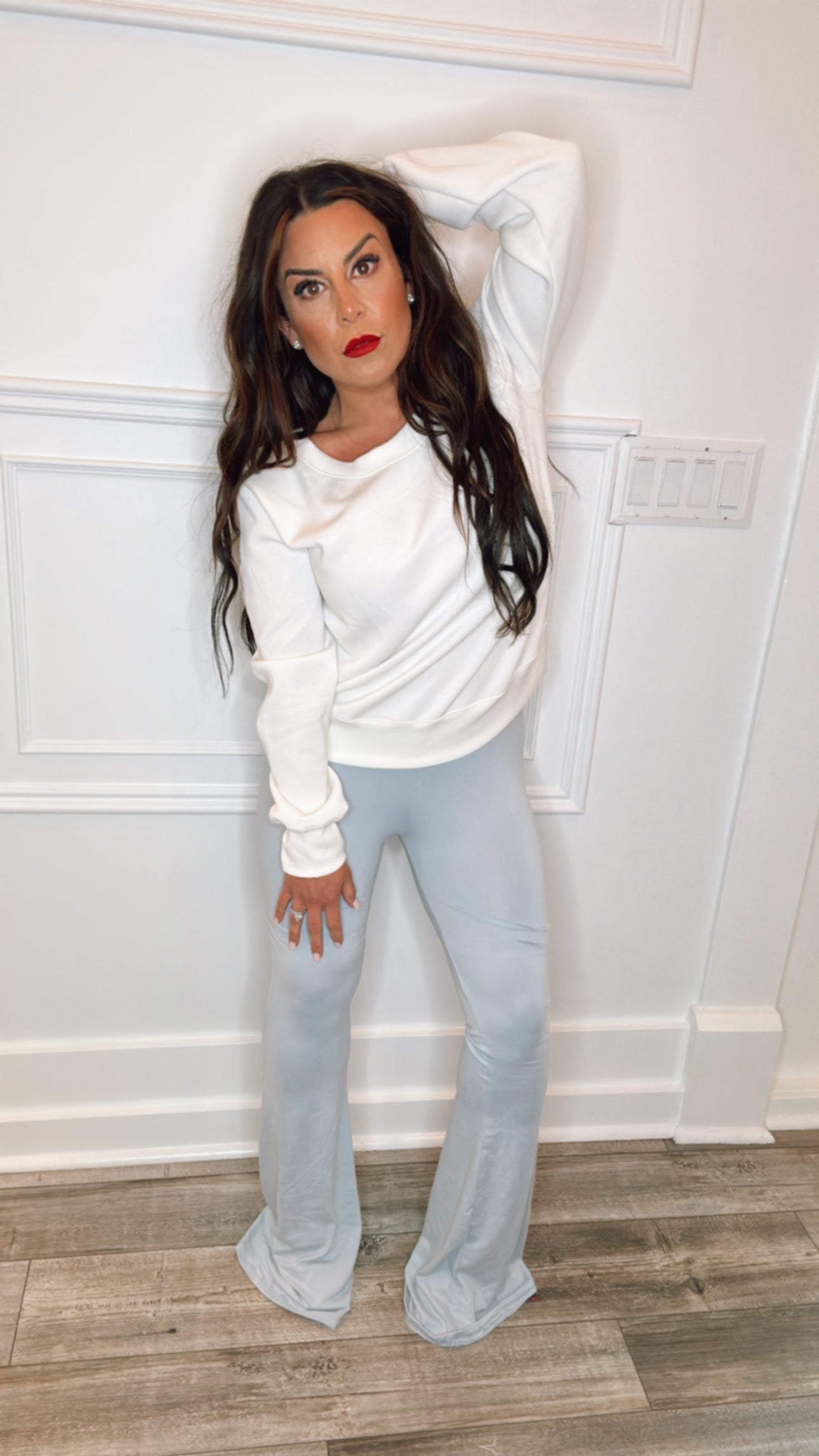 Butter Soft Light Blue Flare Leggings