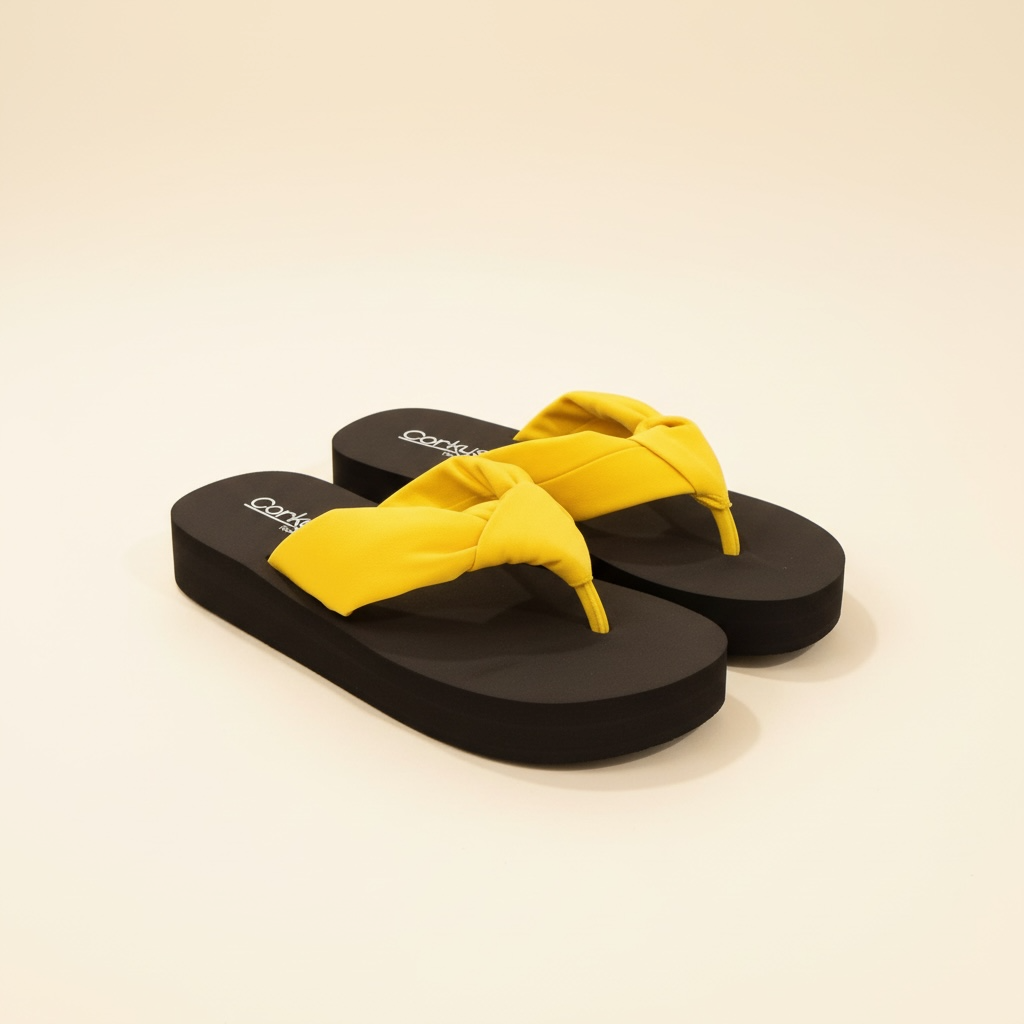 Corky You Go Girl Yellow and Black Sandals