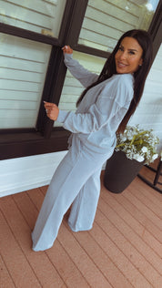 Dusty Blue Lightweight Crewneck