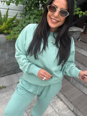 Dusty Teal Soft Joggers
