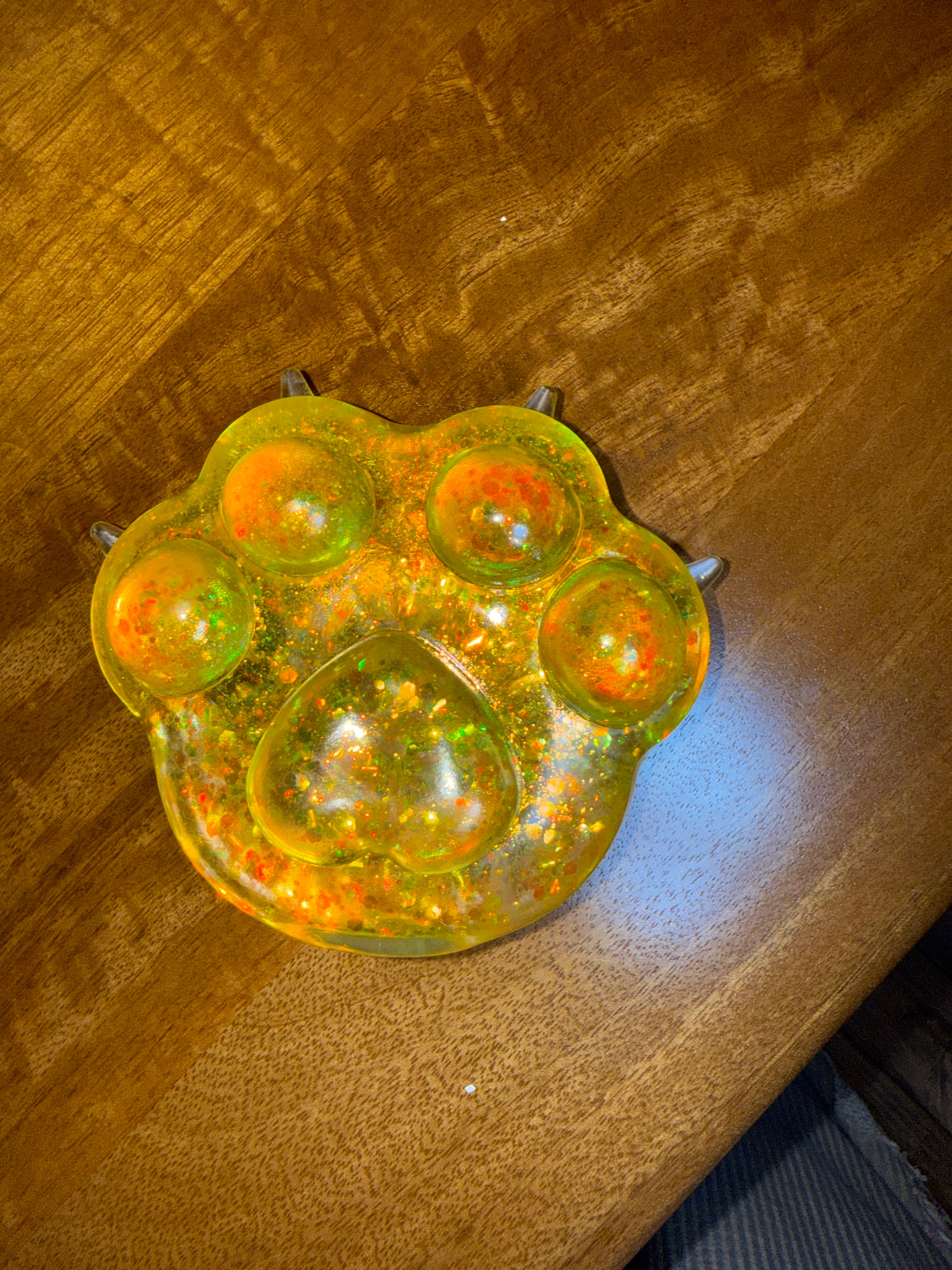 Yellow Cat Paw Squishy