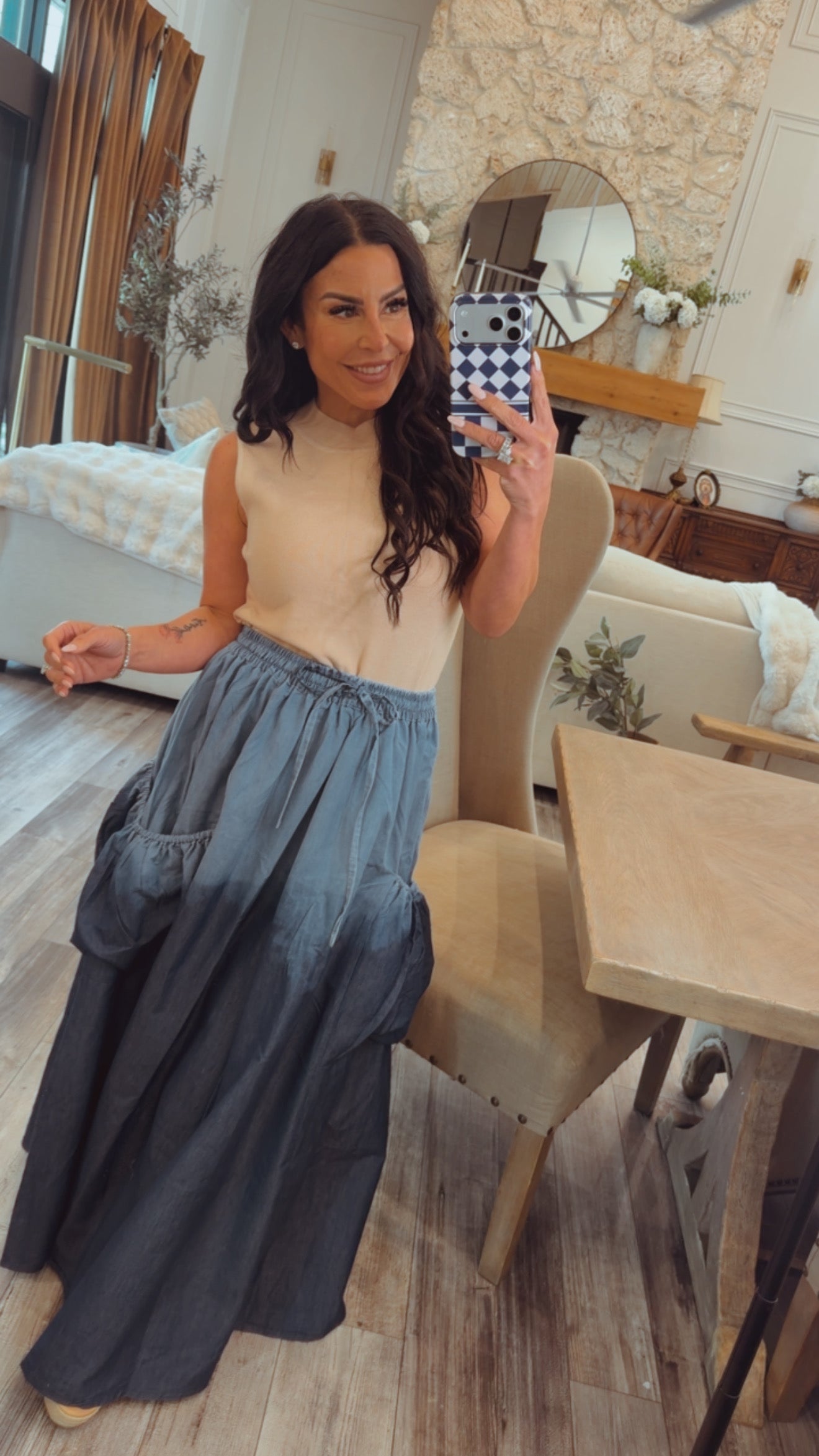 Chic Oatmeal Soft Elegant Top