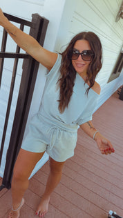 Aqua Ultra Soft Cuff Sleeve Top