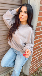 Mocha Soft Oversized Raemode Sweater Top