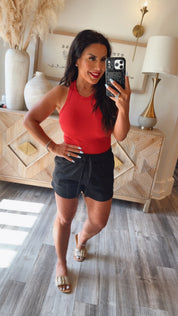 Rae Mode Black French Terry Shorts