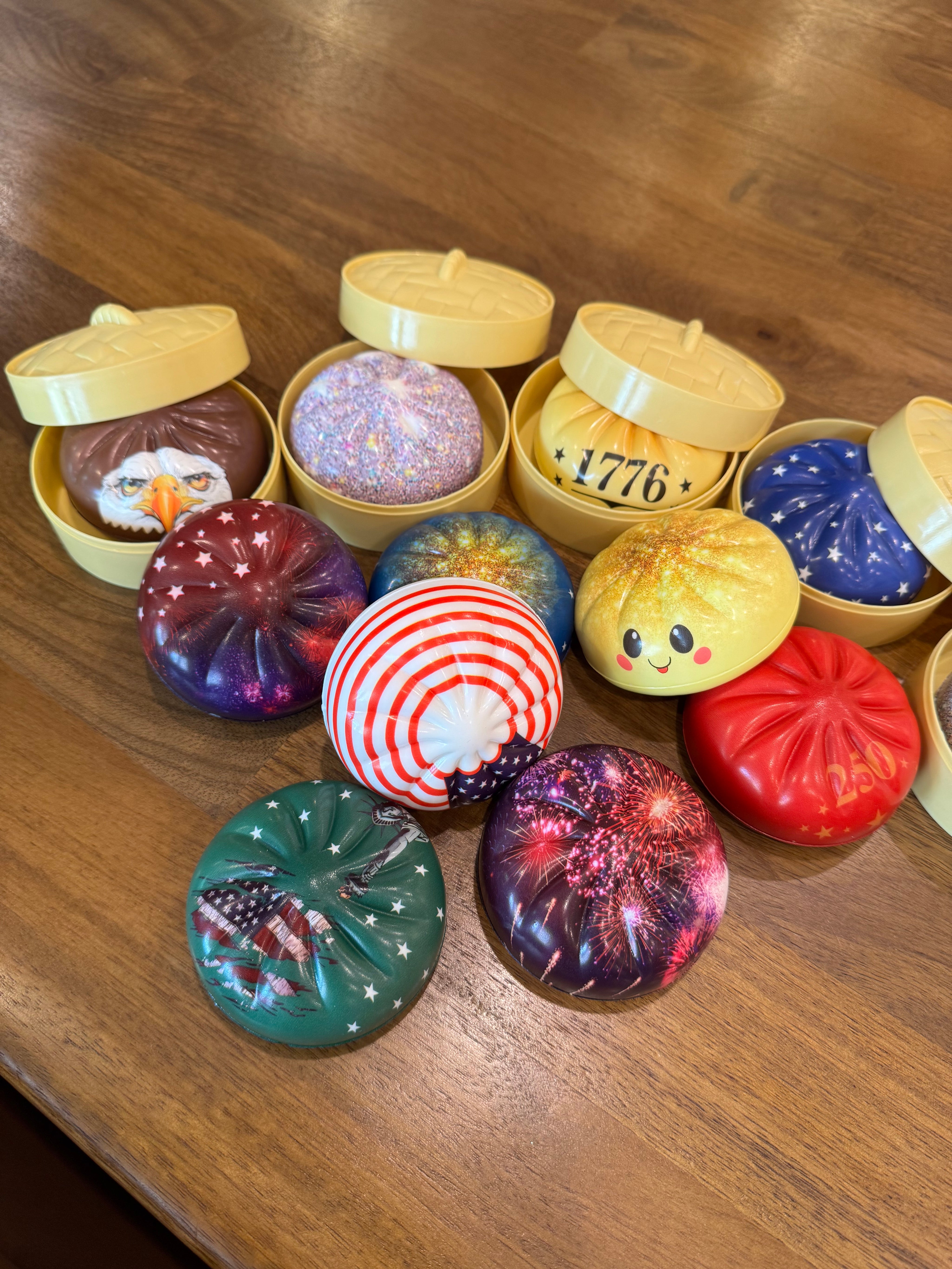 Red White And Blue USA Dumpling Mystery Squishy