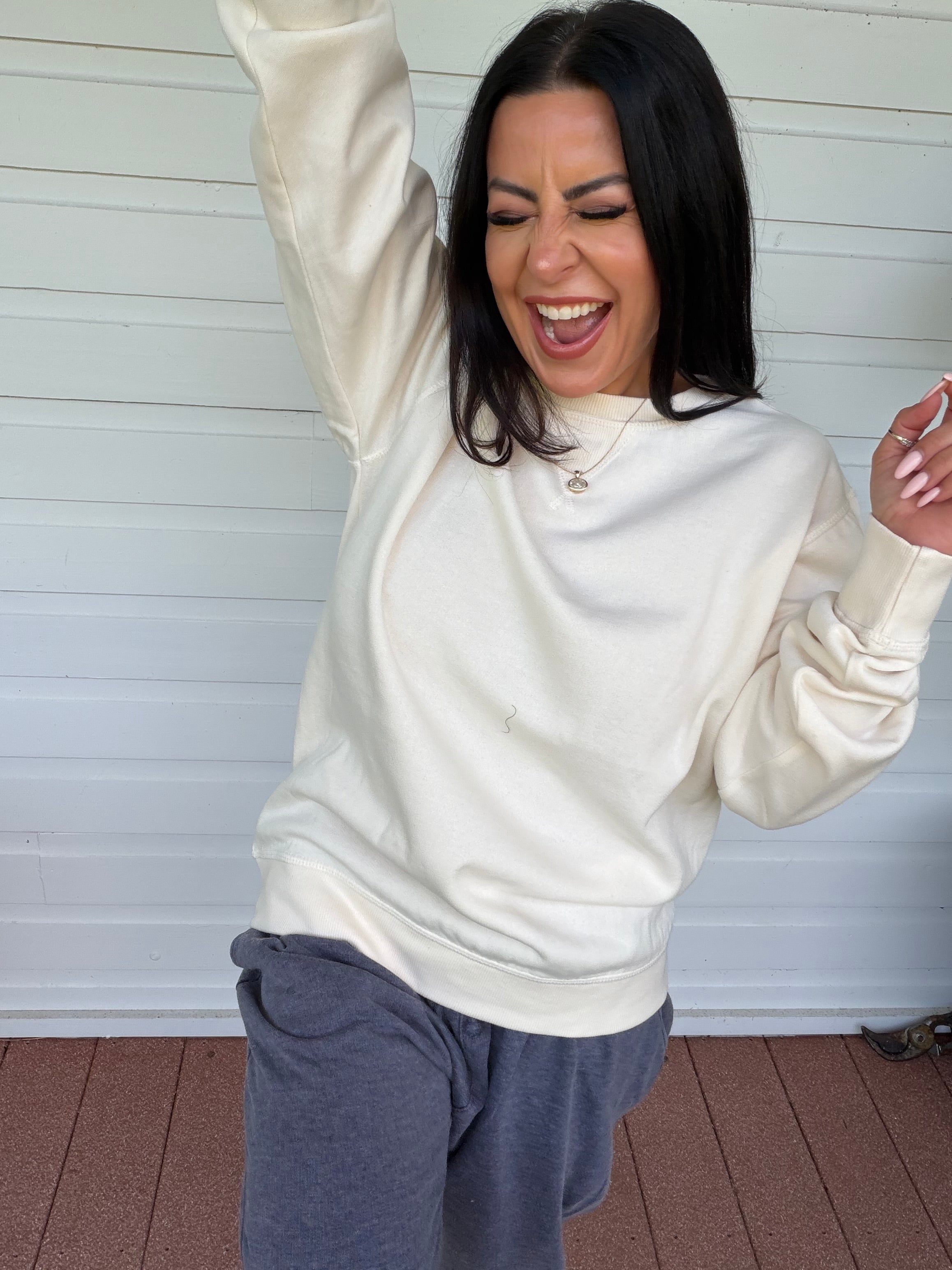White Ultra Soft Loose Fit Crewneck