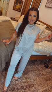Heather Grey  Ultra Soft Rae Mode V Cross Over Pants