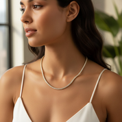 Bella Neane 3MM 18" Gold Tennis Necklace
