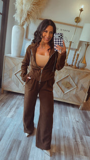 “Old Money” Luxe Ribbed Ultra Soft Hoodie and Joggers Set