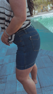Judy Blue Dark High Waist Tummy Control Shorts