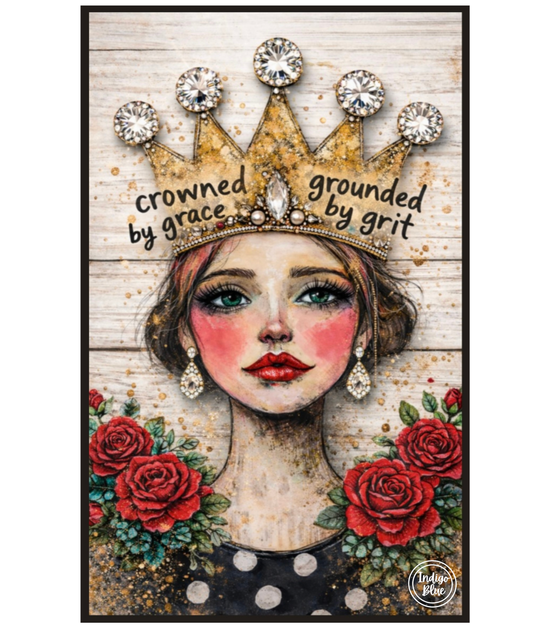 Indigo Blue Crowned by Grace Grounded by Grit