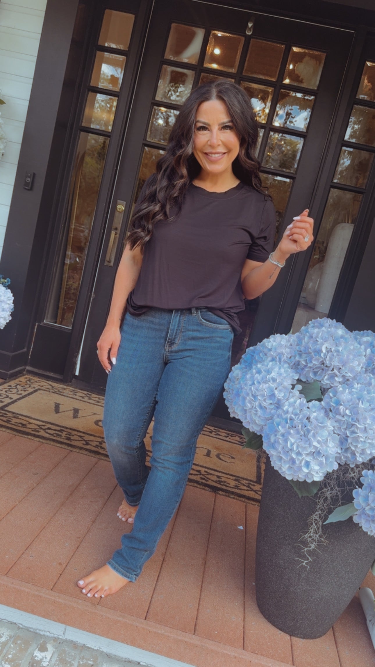 Judy Blue High Rise Dark Wash Shield Pocket Jeans