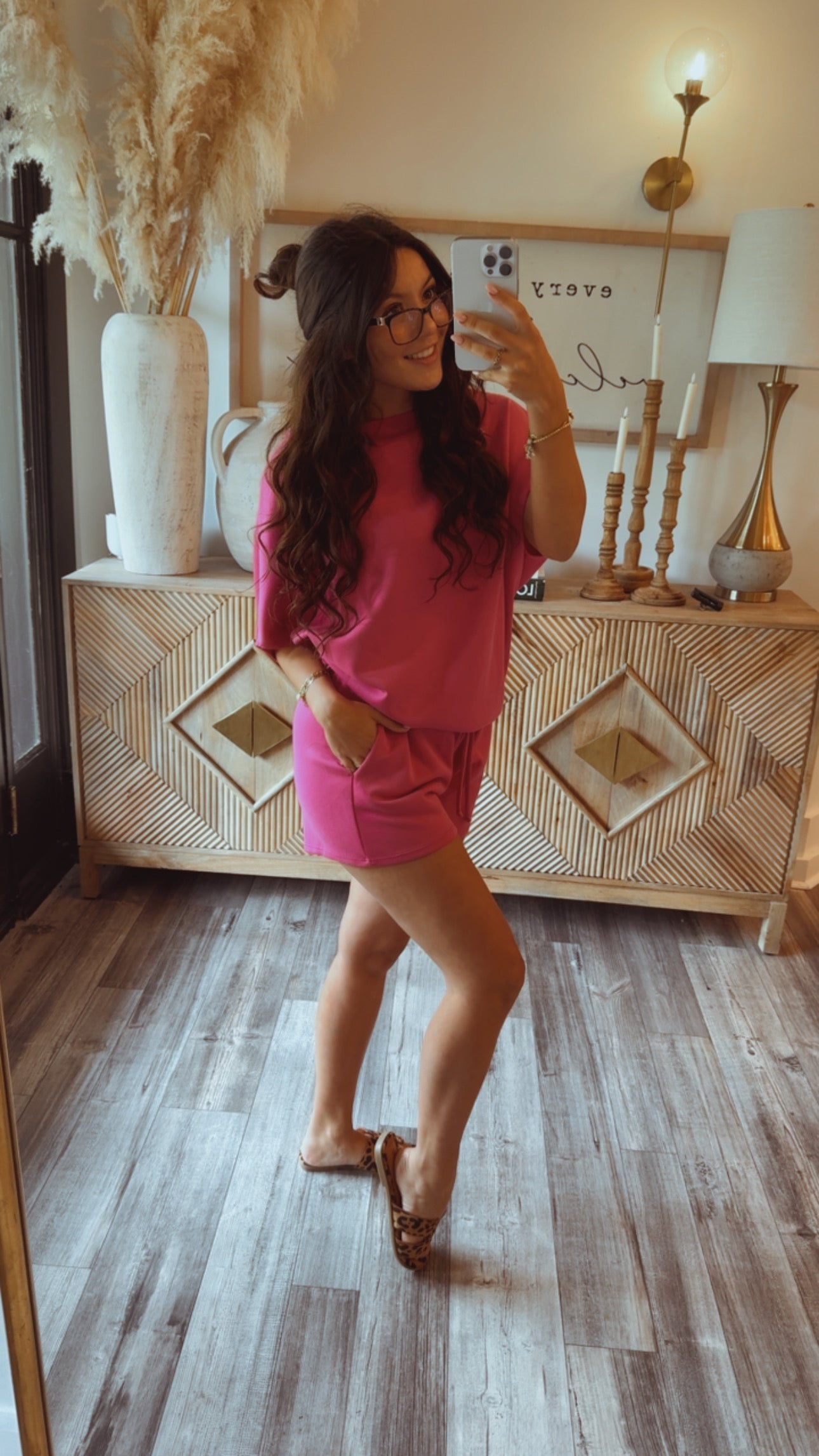 Ultra Soft Fuchsia Jogger Shorts