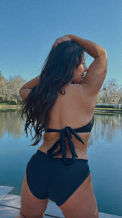 Sassy Black Jeaneane's Custom Bathing Suit Underwire Top