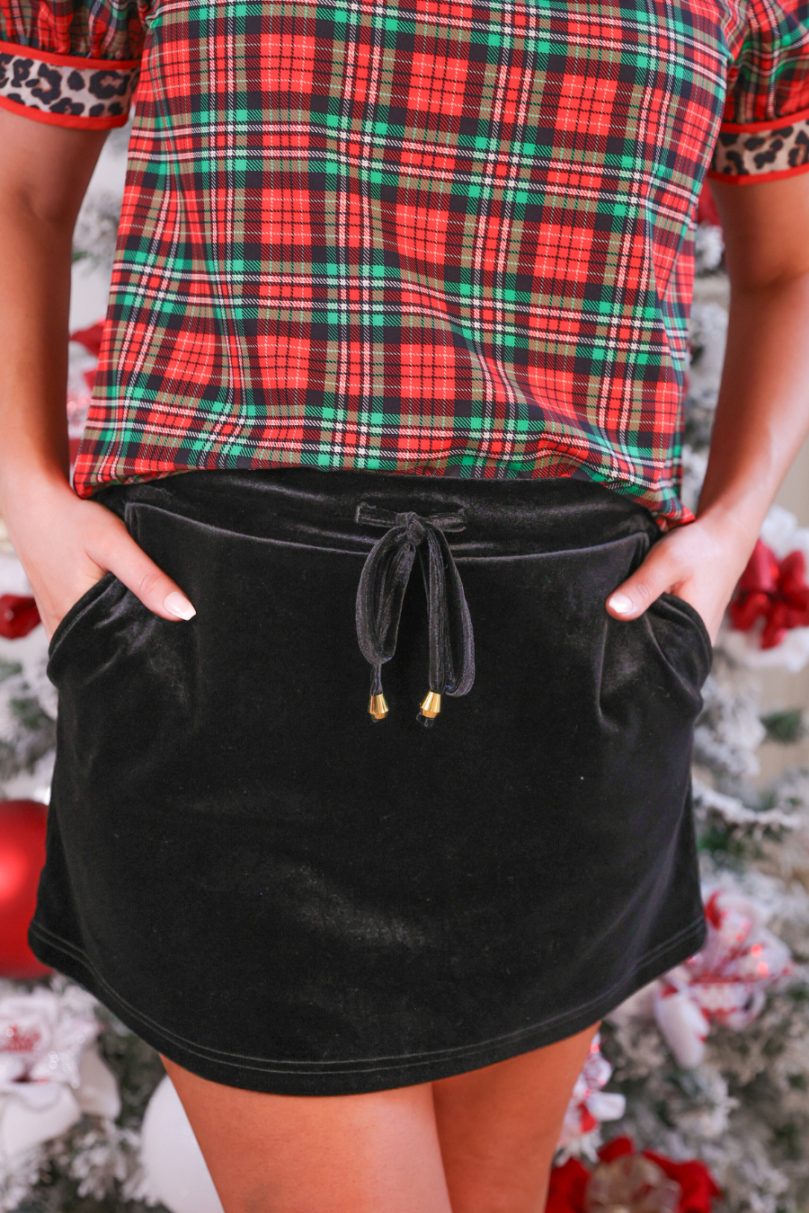 PREORDER- Velvet Hour Skort - Black