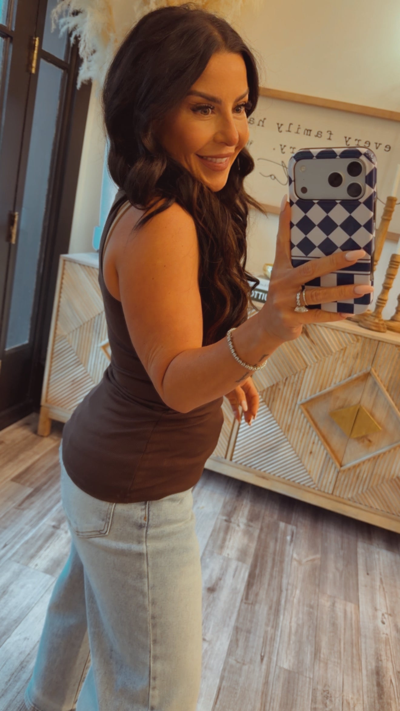 Dark Brown Ultra Soft Ribbed Tank
