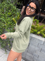 Ultra Soft Light Sage Full Zip Jacket