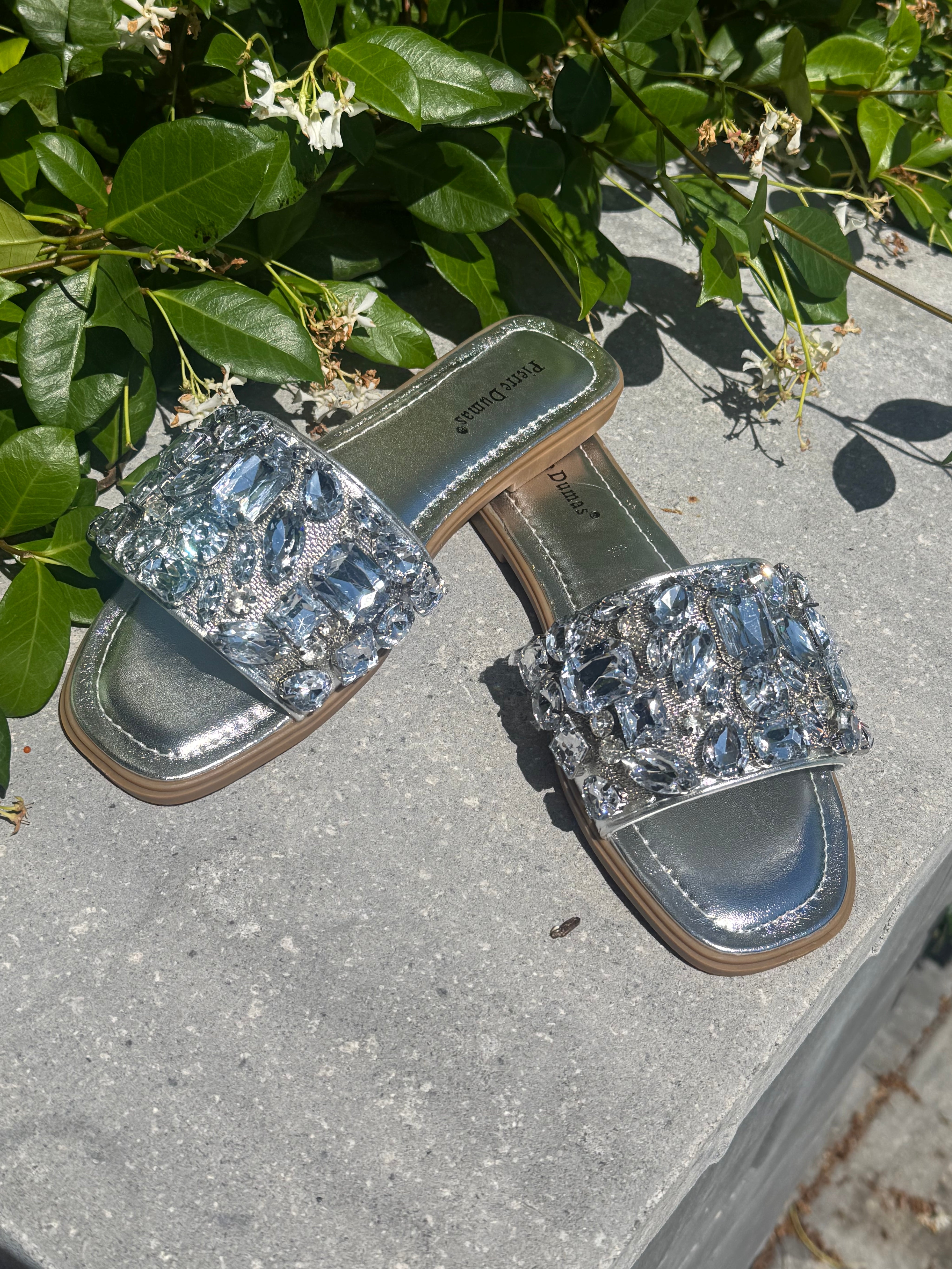 Diva Crystal Sparkle Silver Sandals