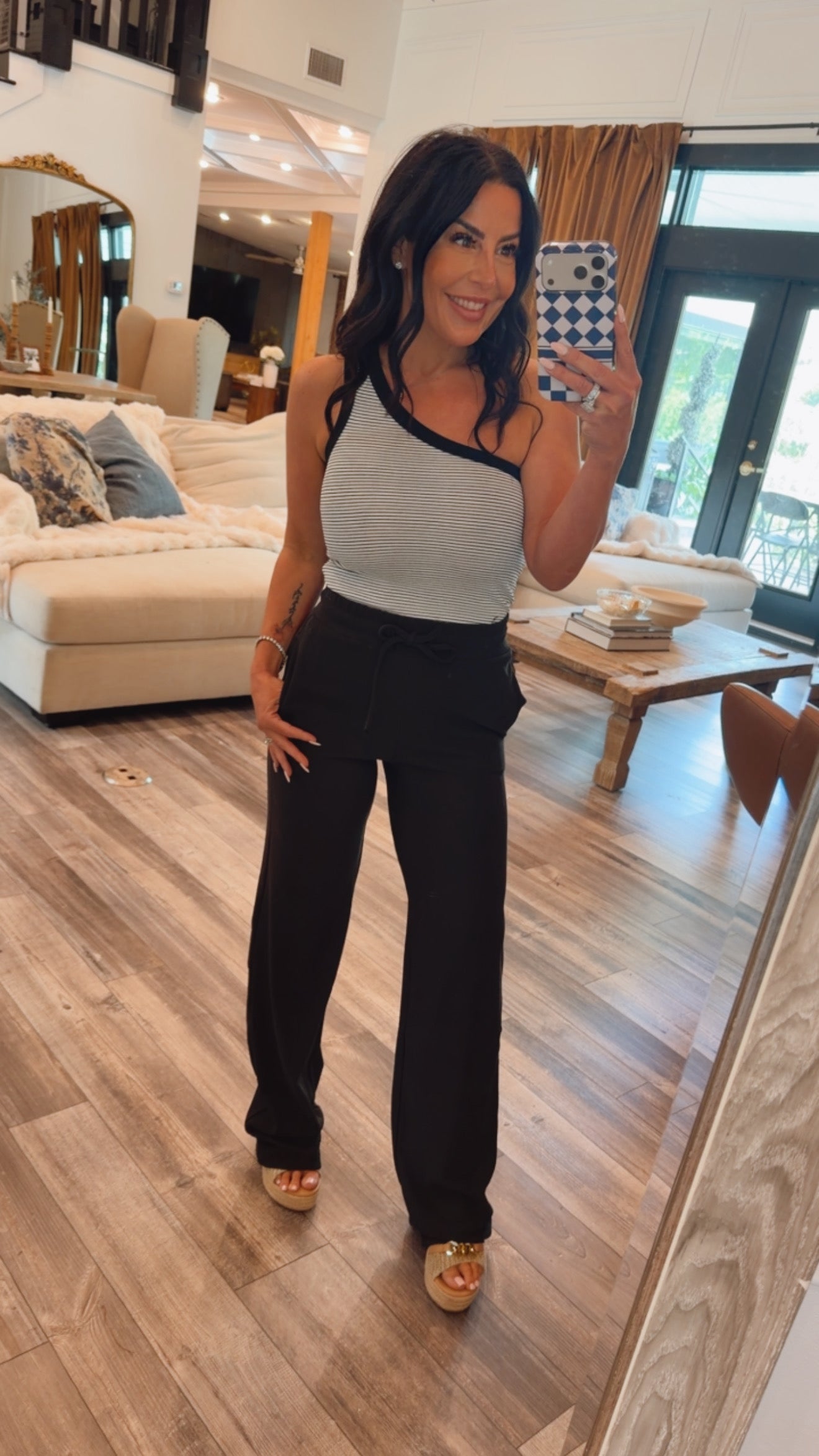 Diva Luxe Black Straight leg Joggers