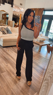 Diva Luxe Black Straight leg Joggers