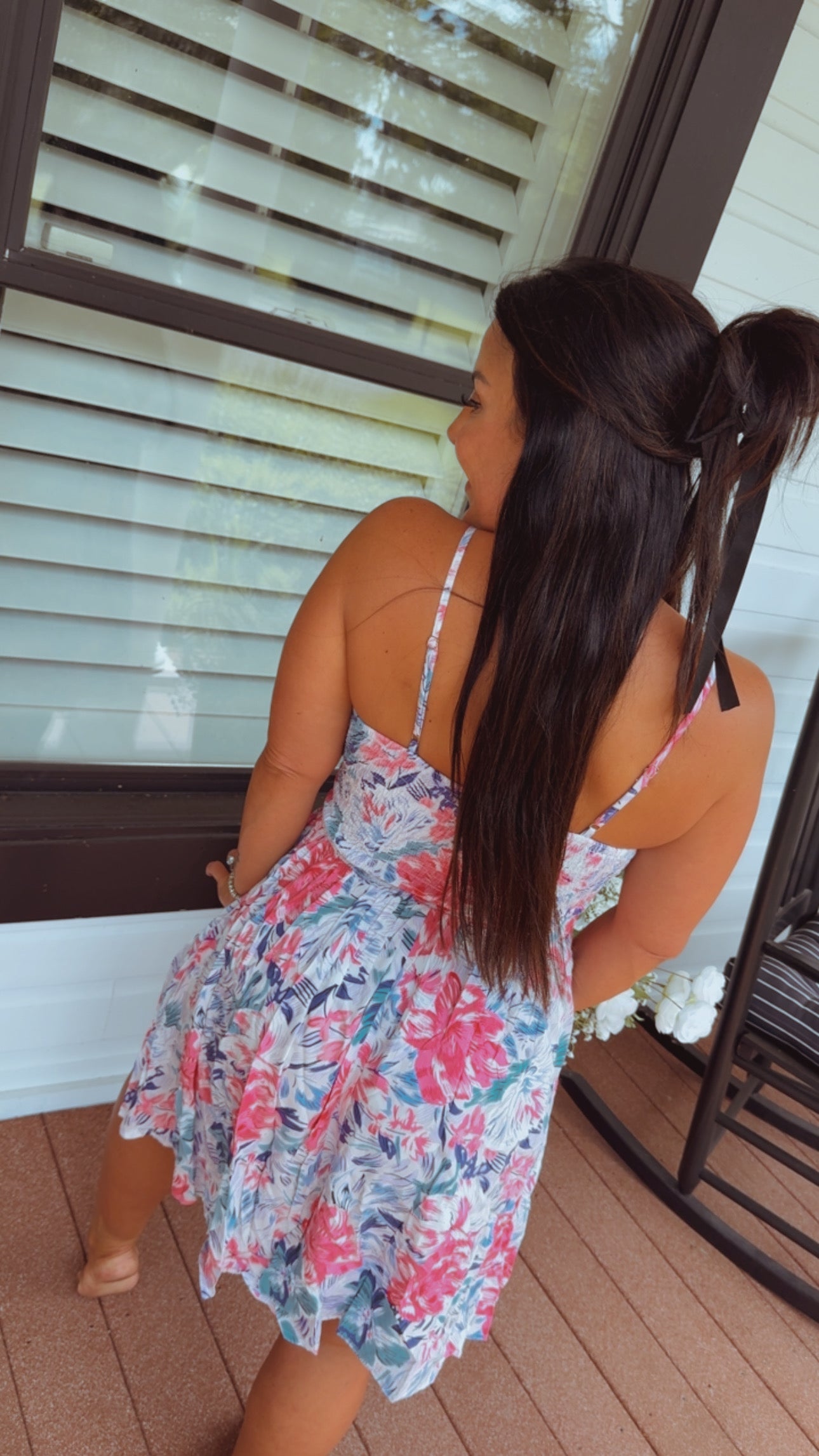 Soft Pink and Blue Tank Dress