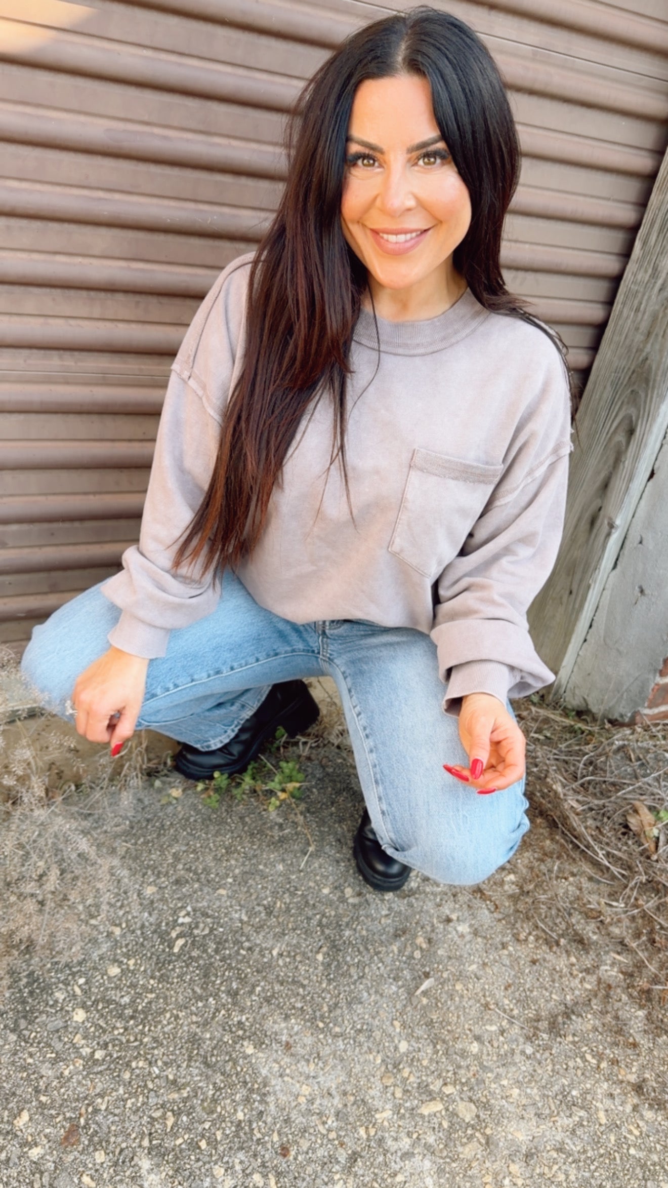 Mocha Soft Oversized Raemode Sweater Top