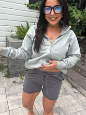 Black Distressed Black Lounge Shorts
