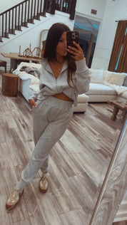 Heather Grey Ultra Soft The Greii Zip UP Jacket