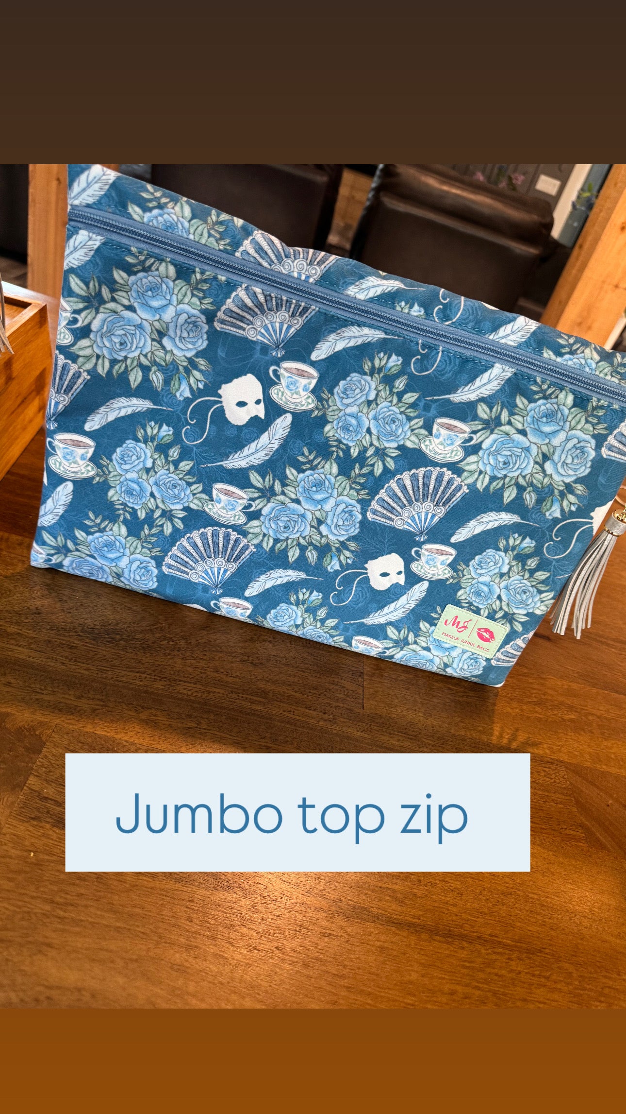 Jeaneane's Custom Make Up Junkie Bag Victorian Tea Party