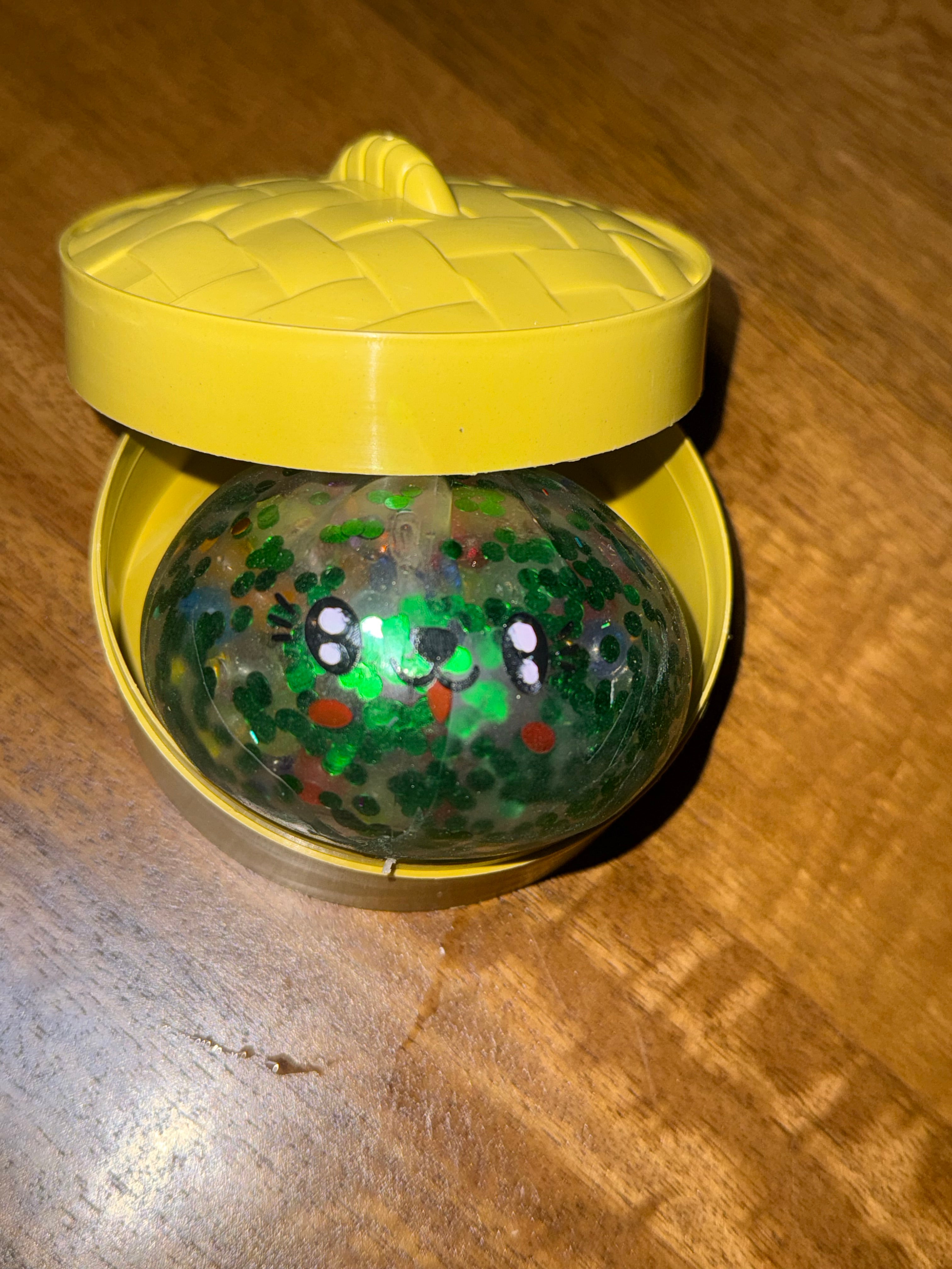 Green Glitter W Multicolor Orbee Dumpling Squishy