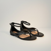 Corky Black And Gold Studded Flats