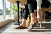 Corky Chick Leopard Bow Mules