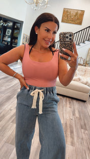 Heaven Soft  Berry  Tank Bodysuit