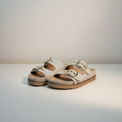 Corky She's Spicy Cognac and White Sandals