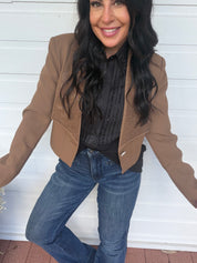 Diva Sparkle Cocoa Brown Blazer
