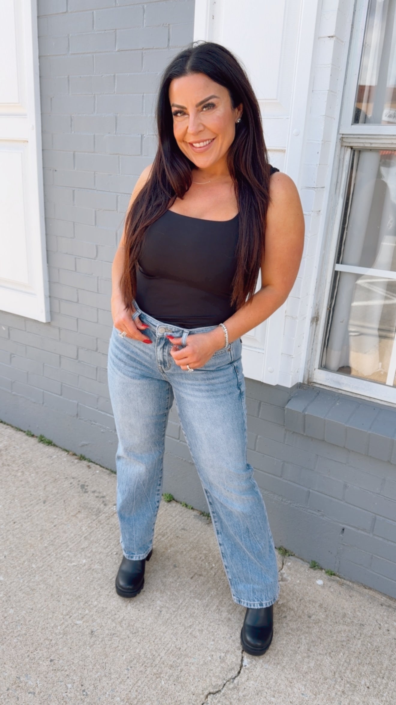 Rae Mode Black Butter Soft Square Neck Tank