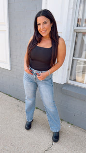 Rae Mode Black Butter Soft Square Neck Tank