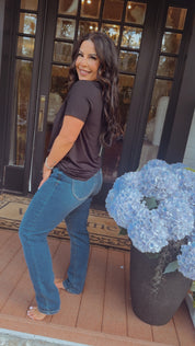 Judy Blue High Rise Dark Wash Shield Pocket Jeans