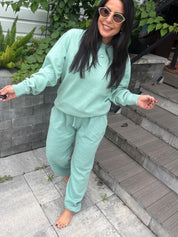 Dusty Teal Soft Joggers