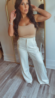 “THE MIRANDA” Cream Luxe Slacks