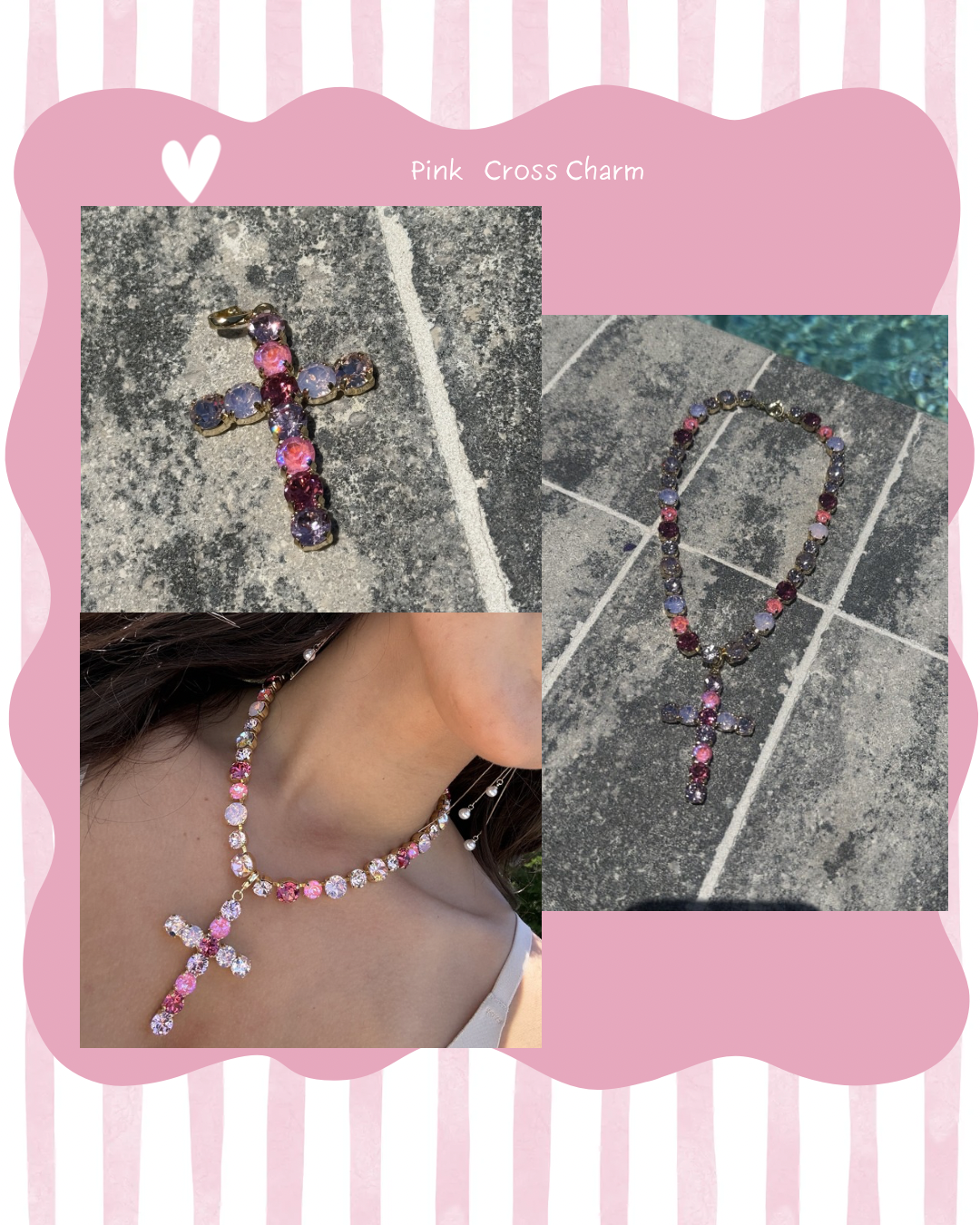 Diva Crystal Ultra Bling Cross Charm